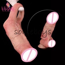 New Silicone Penis Sleeve Hollow Design Sheath Enhanced Pleasure Enlarge for Men