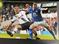 Tom Cleverley  Hand Signed 12x8 Photo - Everton