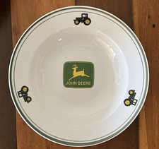 Set of 3 John Deere Tractor 9 Inch Soup Salad Cereal Bowl Bowls by Gibson White