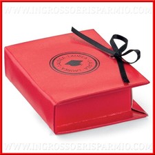 SCATOLINE ROSSE PORTACONFETTI BOMBONIERE LAUREA CONFETTATA