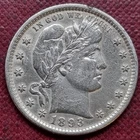 1893 Barber Quarter 25c AU Details #98226
