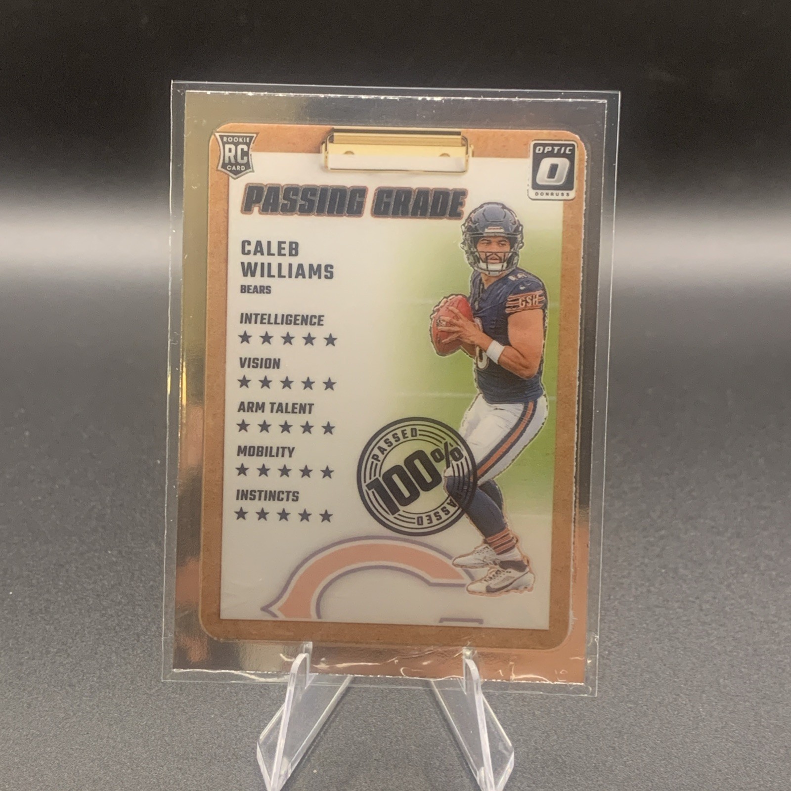 2024 NFL Donruss Optic Passing Grade Caleb Williams Rookie Chicago Bears #1