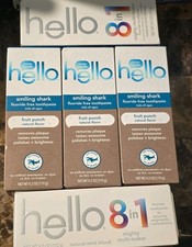 5 Hello Smiling Shark Fluoride Free Fruit Punch Toothpaste B08