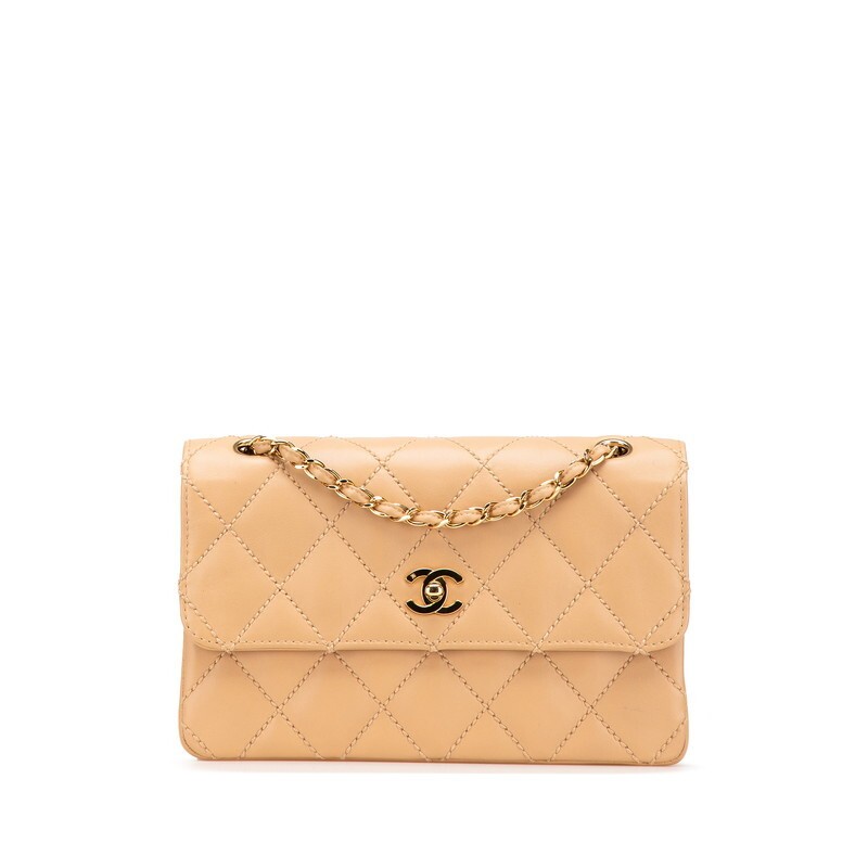 Chanel Coco Mark Chain Shoulder Bag in Calfskin with Wild Stitch Design 722415