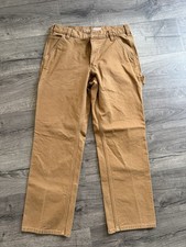Carhartt Carpenter Pants Brown Rugged Flex Relaxed Fit Duck BN3279-M Men's 32x30