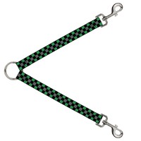Dog Leash Splitter Checker Black/Gray/2 Green (Us Import)