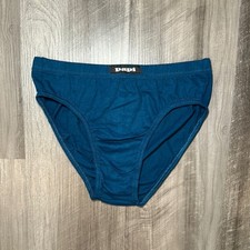Papi Teal Cotton Low Rise Bikini Brief - Small