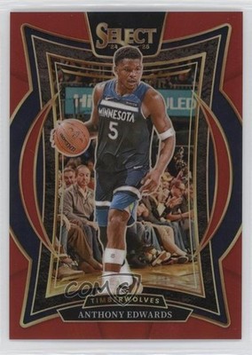 2024-25 Panini Select Concourse Red Prizm /199 Anthony Edwards #23 v9t