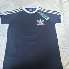 Image of adidas Originals Sport Ess Tee Men's S Navy/White Crew Neck T-Shirt S18422