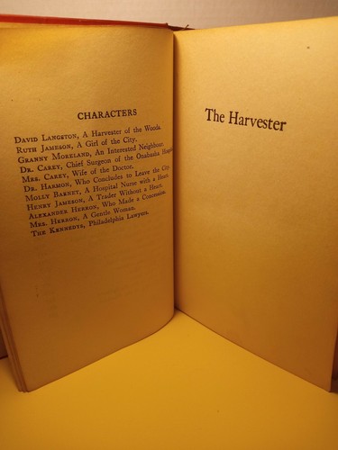 THE HARVESTER BY GENE-STRATTON PORTER HARDCOVER ANTIQUE 1911 - Picture 10 of 12