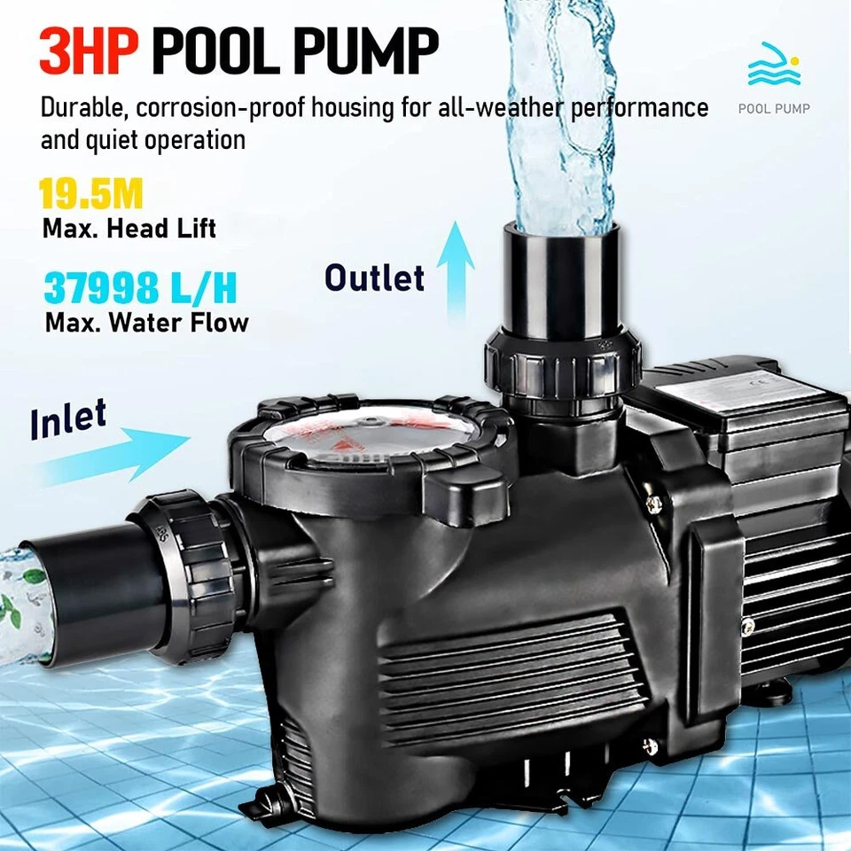 Hi-Speed Super Pump For In-Ground Swimming Pool Pump For Hayward Pool Pump Motor - Image 3 of 4