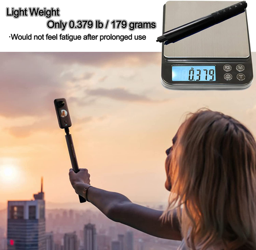 Invisible Selfie Stick 1/4 Inch Screw Compatible with Insta360 ONE X3 ONE X2 ONE - Photo 4 sur 12