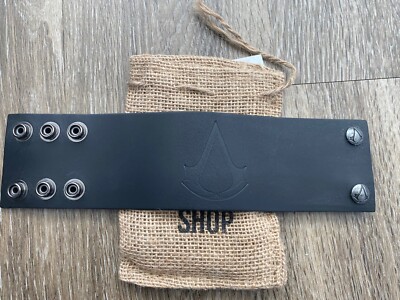 ASSASSIN'S CREED LEATHER WRISTBAND  BLACK one size (discontinued) UBIWORKSHOP