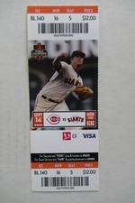 SAN FRANCISCO GIANTS VS CINCINNATI REDS 9/14/2015 FULL TICKET ~ JAY BRUCE HR