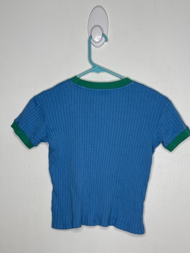 Holiday & Love Rima Ribbed Ringer Shirt / Top Girls Size 8-9 Stretchy Organic - Picture 3 of 4