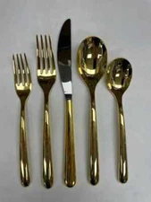 PRESTIGE WILLIAMSON SOIREE GOLD 5 PIECE PLACE SETTING ~NIB