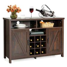 Kitchen Farmhouse Sideboard Multifunctional Server Cupboard-Brown