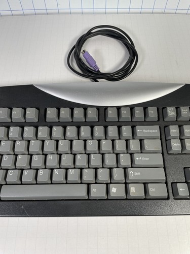 Vintage Gateway Computer Keyboard SK-9921 - Wired - Dark Grey And Silver -Works. - Picture 3 of 18