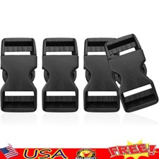 Quick Release Buckles 1 Inch Adjustable Heavy Duty Plastic Clips Straps 4 Pack