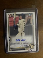 2019 1st Bowman Paper Gabe Holt Autograph Milwaukee Brewers