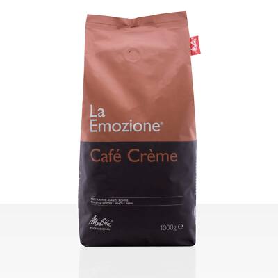 Melitta La Emozione Cafe Creme 100% Arabica - 8 x 1kg ganze Kaffee-Bohne