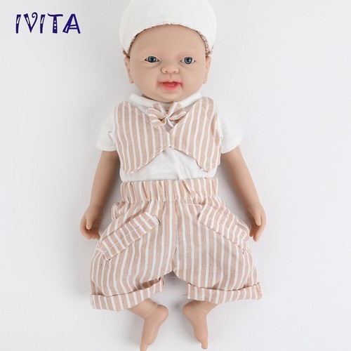 IVITA 15" Platinum Silicone Reborn Baby Newborn Full Body Silicone Infant Doll - Picture 25 of 30