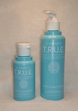 LANZA T.R.U.E. CLEAN SHAMPOO 2oz & T.R.U.E. PURE CONDITIONER 8oz W Pump Duo NEW!
