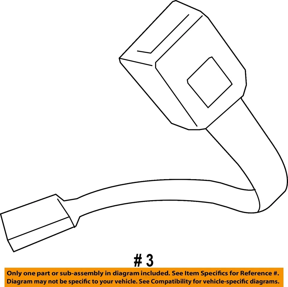 Used Front Right Seat Belt Front fits: 2005 Ford Mustang bucket passenger buckle - Image 4 of 4