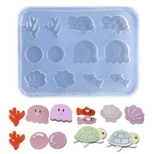 Ocean Resin Mold Hollow Epoxy Shaker Filling Silicone Mold for Quicksand Mold