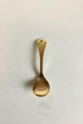 Georg Jensen Annual Löffel 1991 IN Vergoldet Sterlingsilber