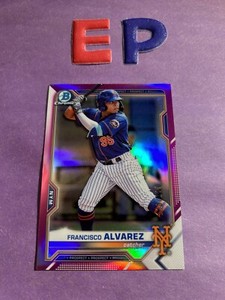 2021 Bowman Chrome Prospects Fuchsia Refractor /199 Francisco Alvarez #BCP-209