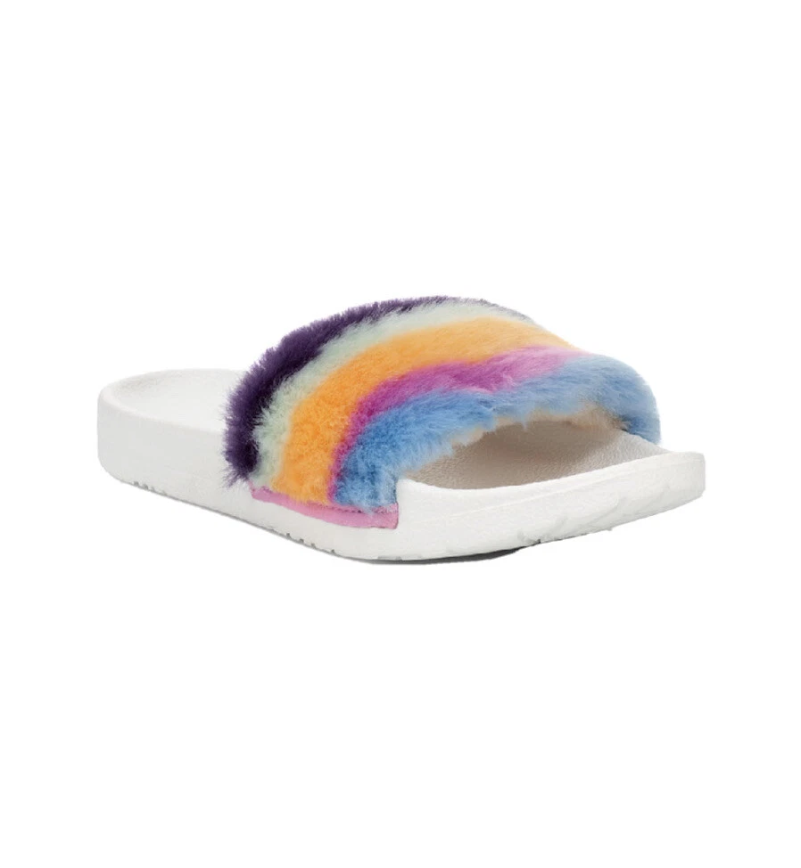 Multi color best sale fur ugg slides