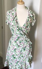 Juicy Couture Allover Wrap Floral Ruffle Dress Size 10Revolve Summer Flirty