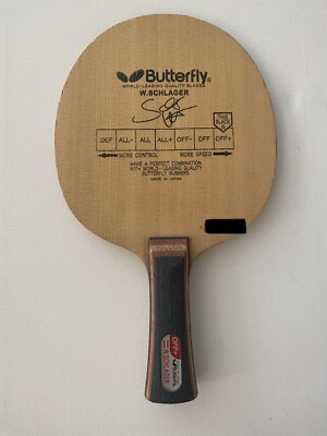 【廃盤レア】Butterfly W.Schlager OFF FL Discontinued Butterfly Schlager FL Grip Blade Old Silver Tag