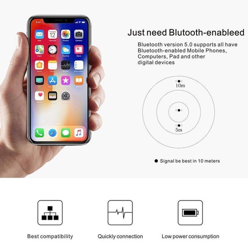 Zestaw słuchawkowy Bluetooth Stereo Słuchawki bezprzewodowe Wbudowany mikrofon Długa żywotność baterii - Zdjęcie 5 z 13