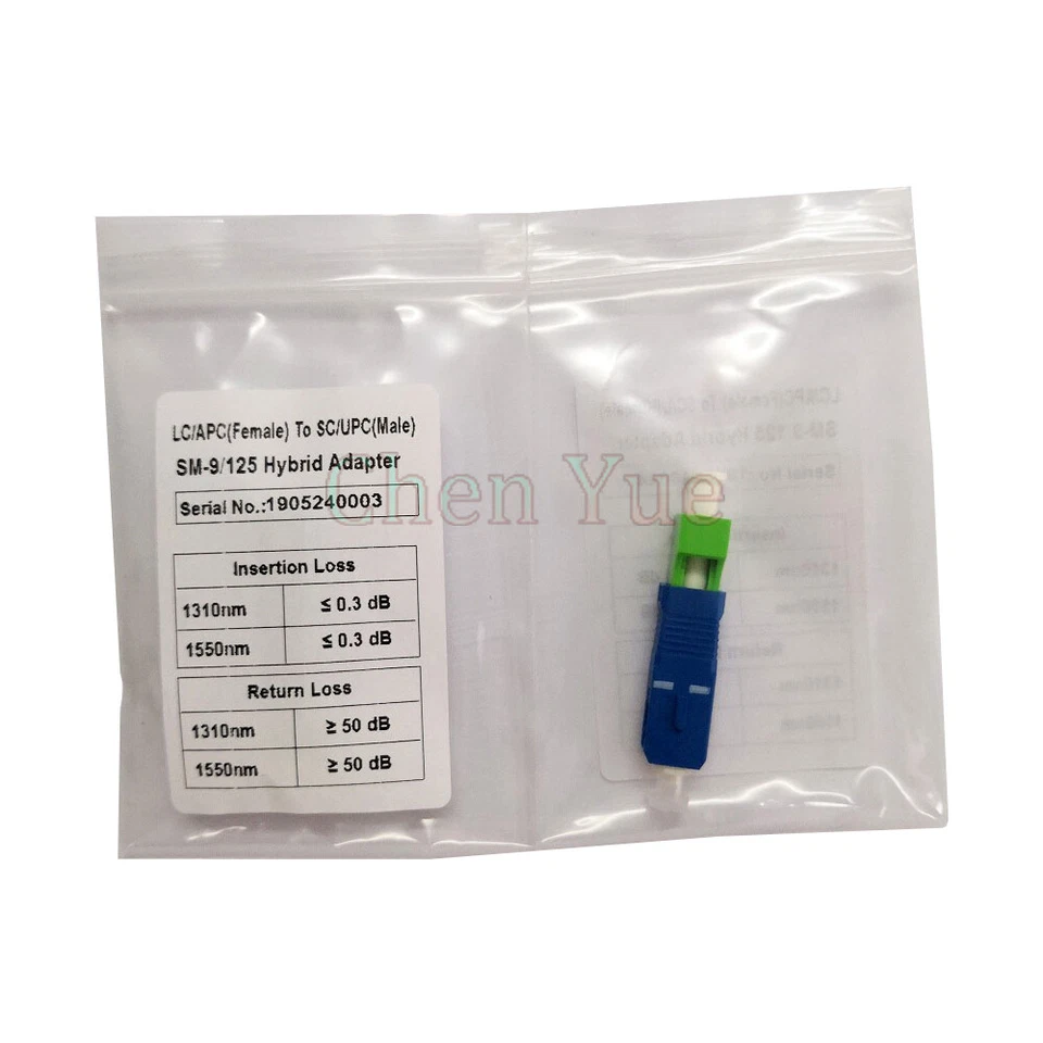 2pcs Fiber Optic SC LC Adapter SC UPC Male to LC APC Female SM Hybrid Adapter - Image 4 of 4