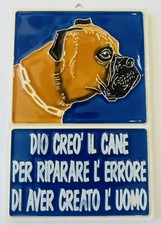 Dog Tile God Created The Dog To&hellip; 6 x 4 Inch Tile .Made by Hand in Italy