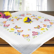 Tablecloth Kit for Embroidery Schaefer "Butterflies" 7020