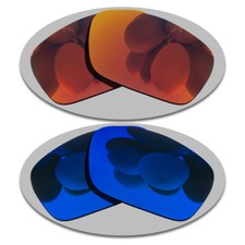 US Fire Red Deep Blue Polarized Lenses Replacement For-Oakley Fuel Cell OO9096