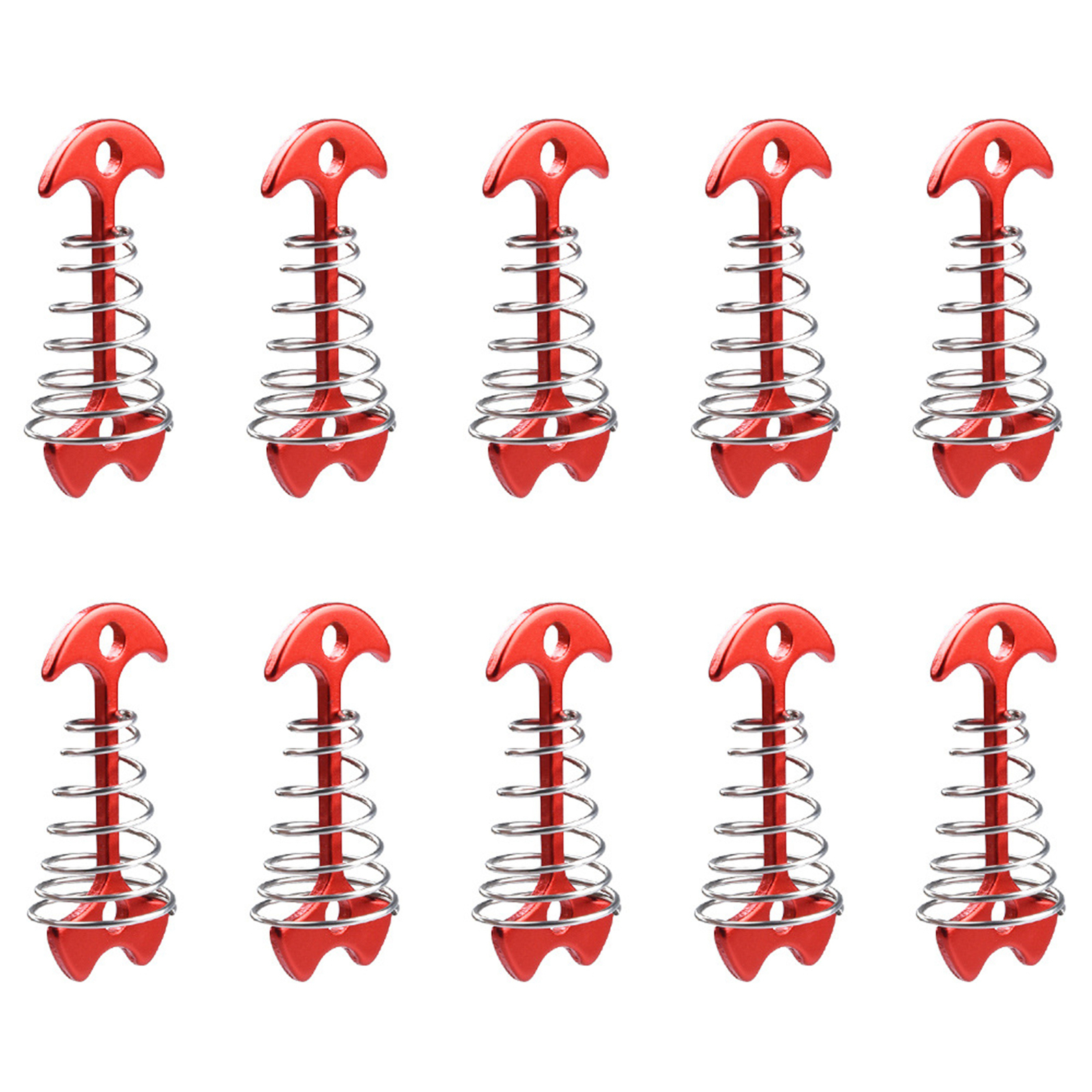 Hook Deck Anchor Pegs Spring Fishbone Adjustable Fixed Nails Tent Stakes~ | eBay