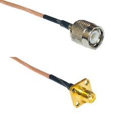 RG316 TNC MALE to SMA FEMALE FLANGE RF Cable Rapid-SHIP LOT