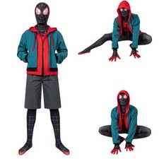 Spider-Man Into the Spider-Verse Jumpsuit Cosplay Costume Jacket Halloween Adult