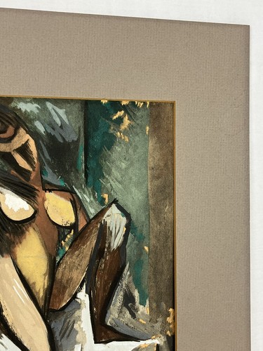 Vintage 1962 Nu Assis Nude Woman Color Lithograph after Pablo Picasso Cubist - Picture 8 of 24