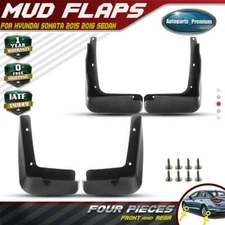 4PCS Splash Guards Mud Flaps Mudguards for Hyundai Sonata 2015 2016 Front & Rear