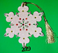 LENOX 2019 Annual GEMMED SNOWFLAKE ORNAMENT -- Jeweled -- -- NEW in BOX