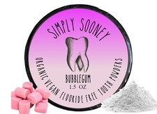 1.5oz BUBBLEGUM Vegan Organic Fluoride Free Mineral Tooth Powder