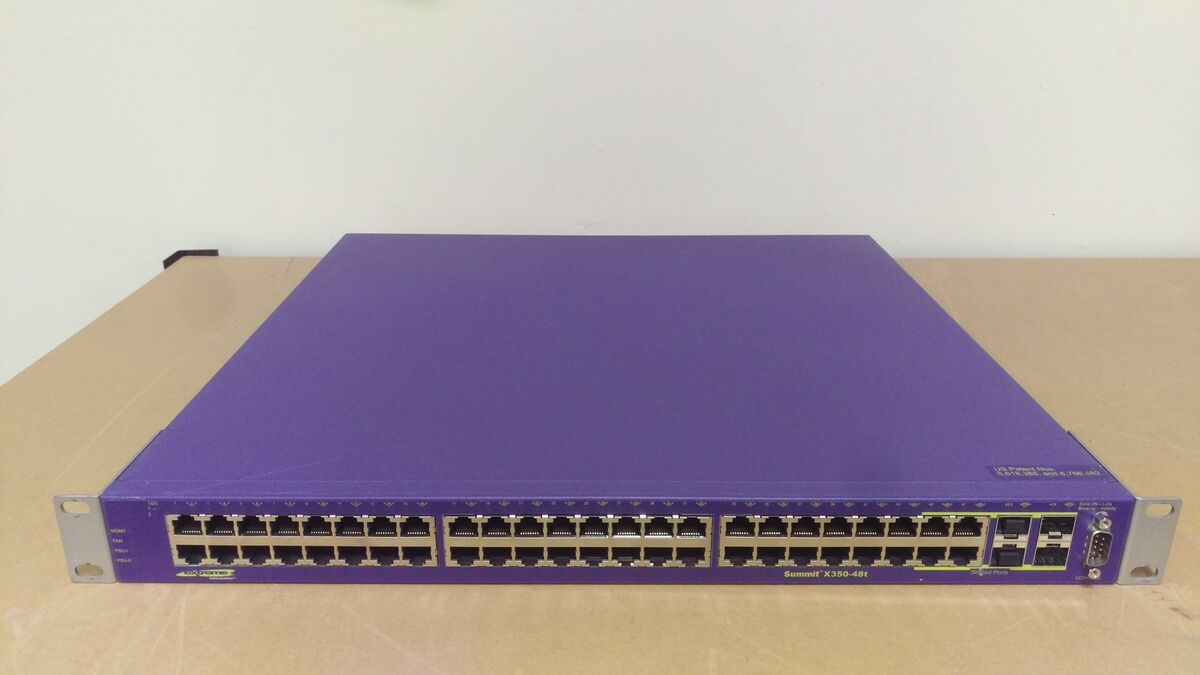 Extreme Networks X350-48t 48 Port 1Gb Ethernet Switch Layer 2 L2 16202  Gigabit