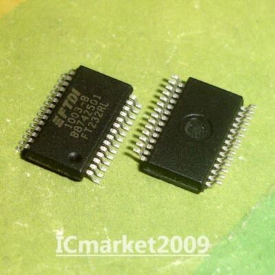 10 PCS FT232RL SSOP-28 USB to Asynchronous Serial Data Transfer Chip #T10