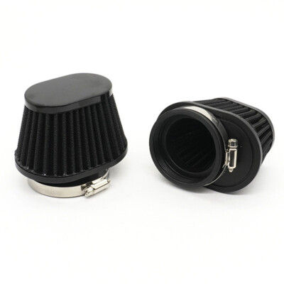 2Pcs Motorcycle Air Filter Kit Tapered Metal Carburetor Intake Cleaner Accessory