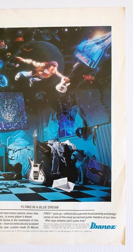 JOE SATRIANI IBANEZ JS Series magazine ad pin-up pull-out poster 1 page - Picture 5 of 7